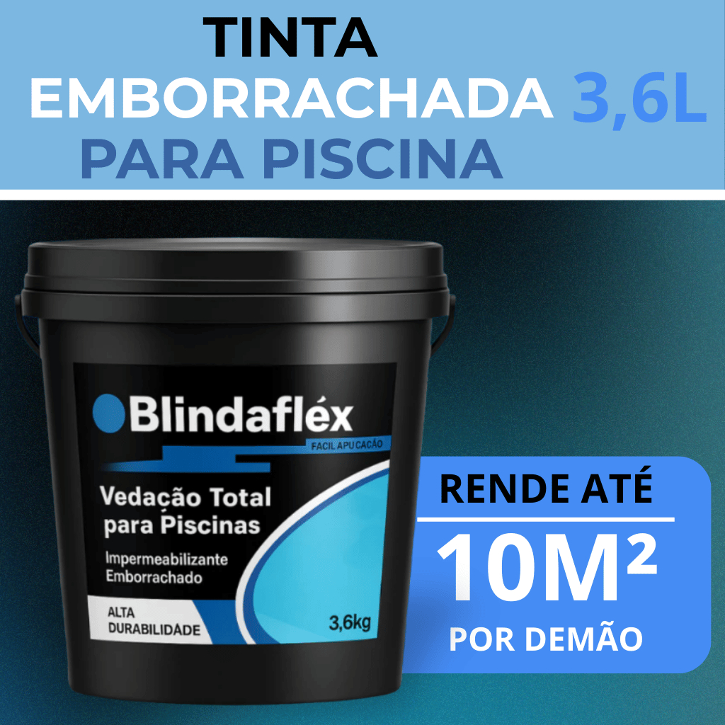 Blindaflex Tinta Piscina 3,6kg Impermeável Premium Proteção Contra Cloro Sol e Umidade