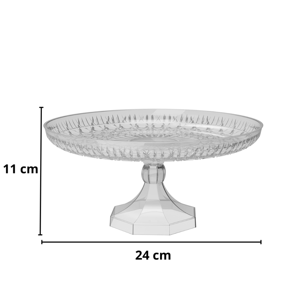Kit Linha Lapidada com 1 Boleira lapidada 32 cm, 2 Boleiras Lapidadas 24 cm, 2 bandejas lapidada