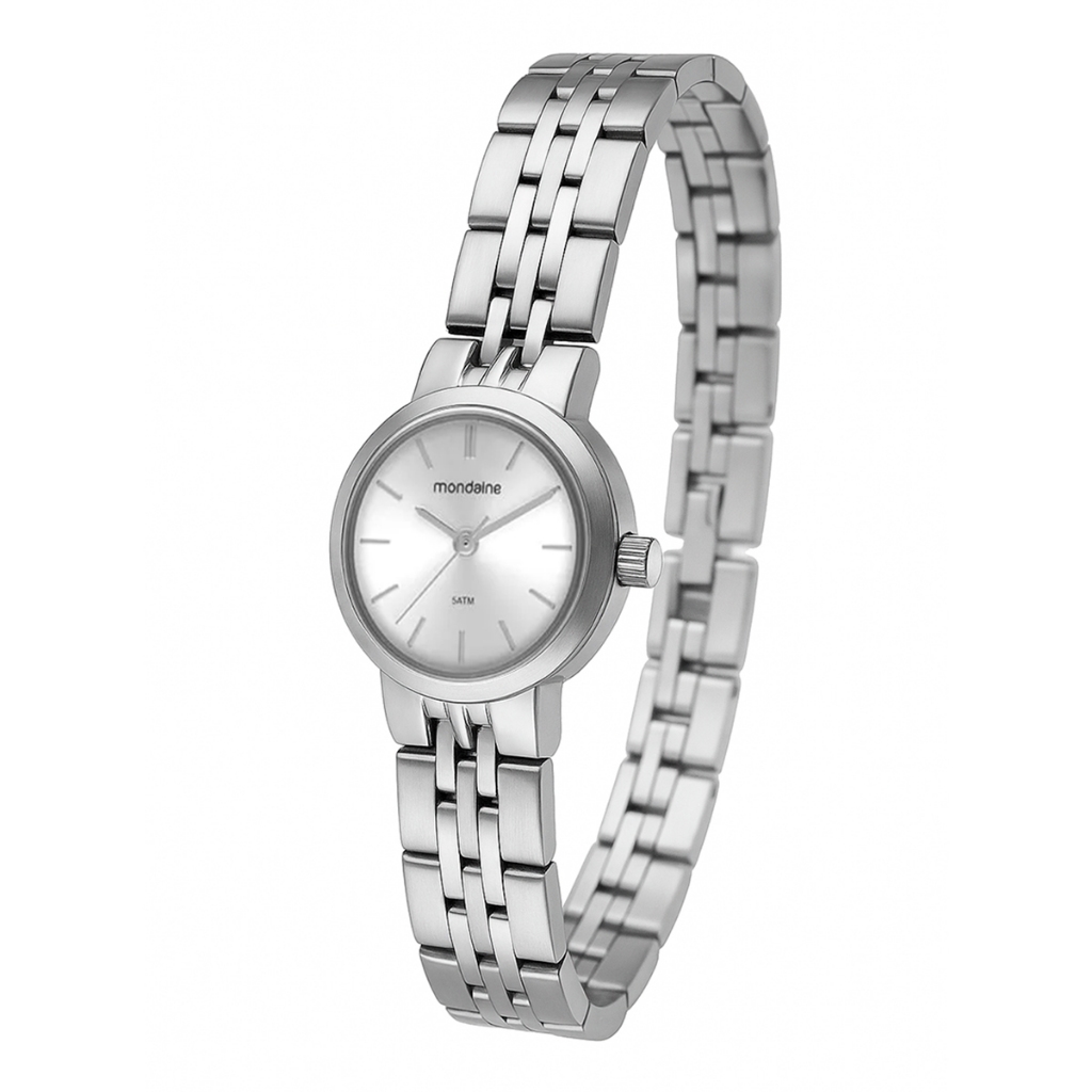 Relógio Mondaine Feminino Prateado Simples  99816L0MVNE2