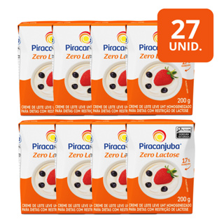 KIT 27 Creme de Leite Zero Lactose 200g Piracanjuba em Oferta na Shopee