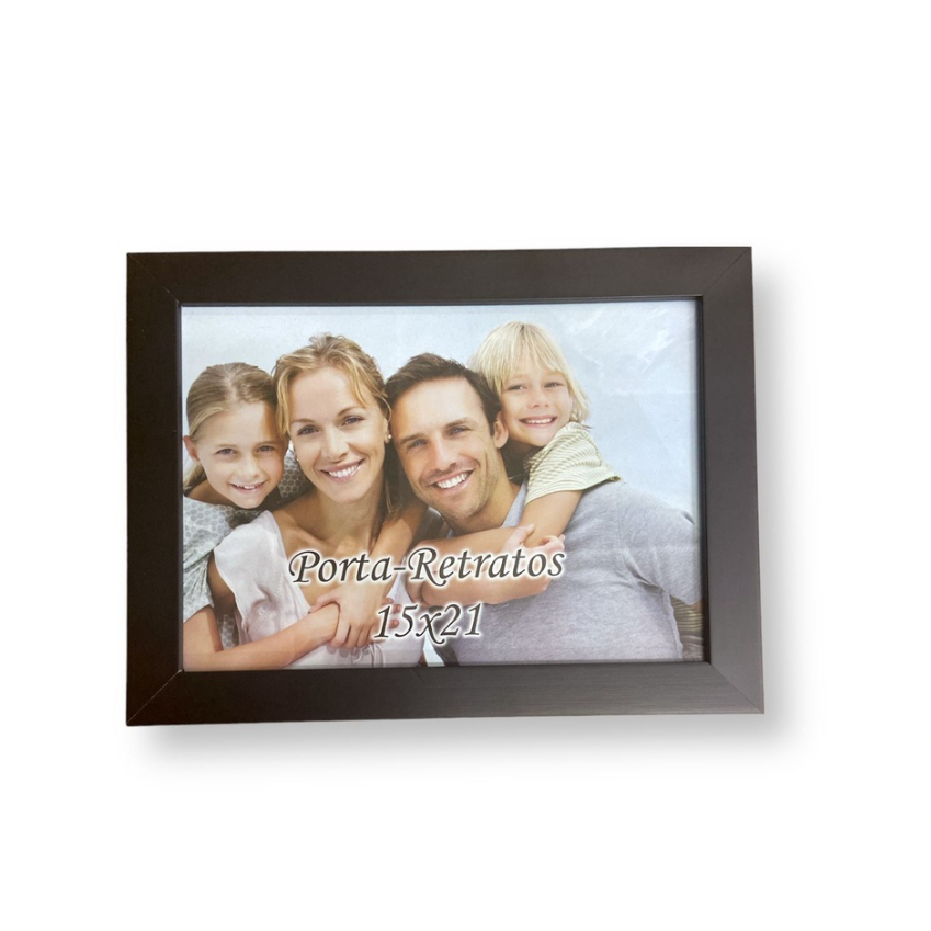 Porta Retrato A5 15x21cm Preto Com Vidro. Promoção em Oferta na Shopee