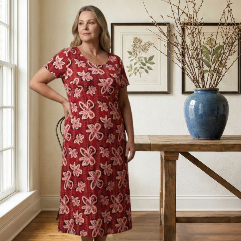 Vestido Decotado Sortido Feminino Plus Size G1 G2 G3 Verão Fresquinho