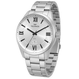 Relógio Technos Masculino Analógico Prateado Resistente á Água RT2115MSQS1K em Oferta na Shopee