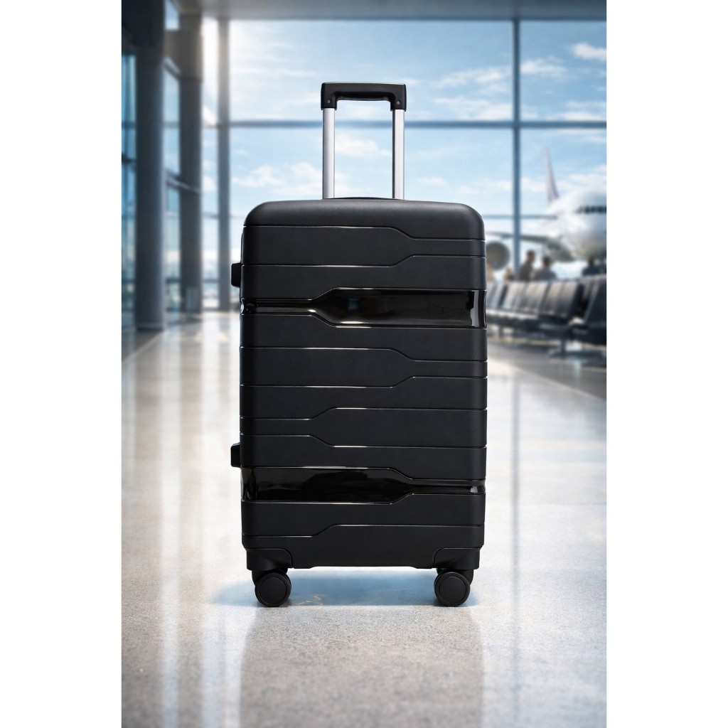 Mala de Viagem Média 23kg Polipropileno Resistente Resistente Rodinhas 360° Moderna Cadeado TSA