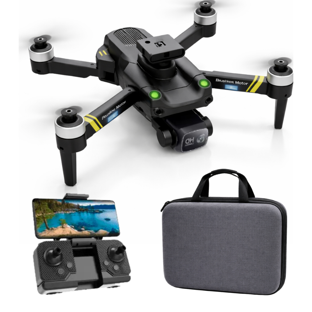 Drone S172 Dual Câmera 4K Motor Brushless Sensor Obstáculos FPV Retorno Automático 360 Graus Maleta