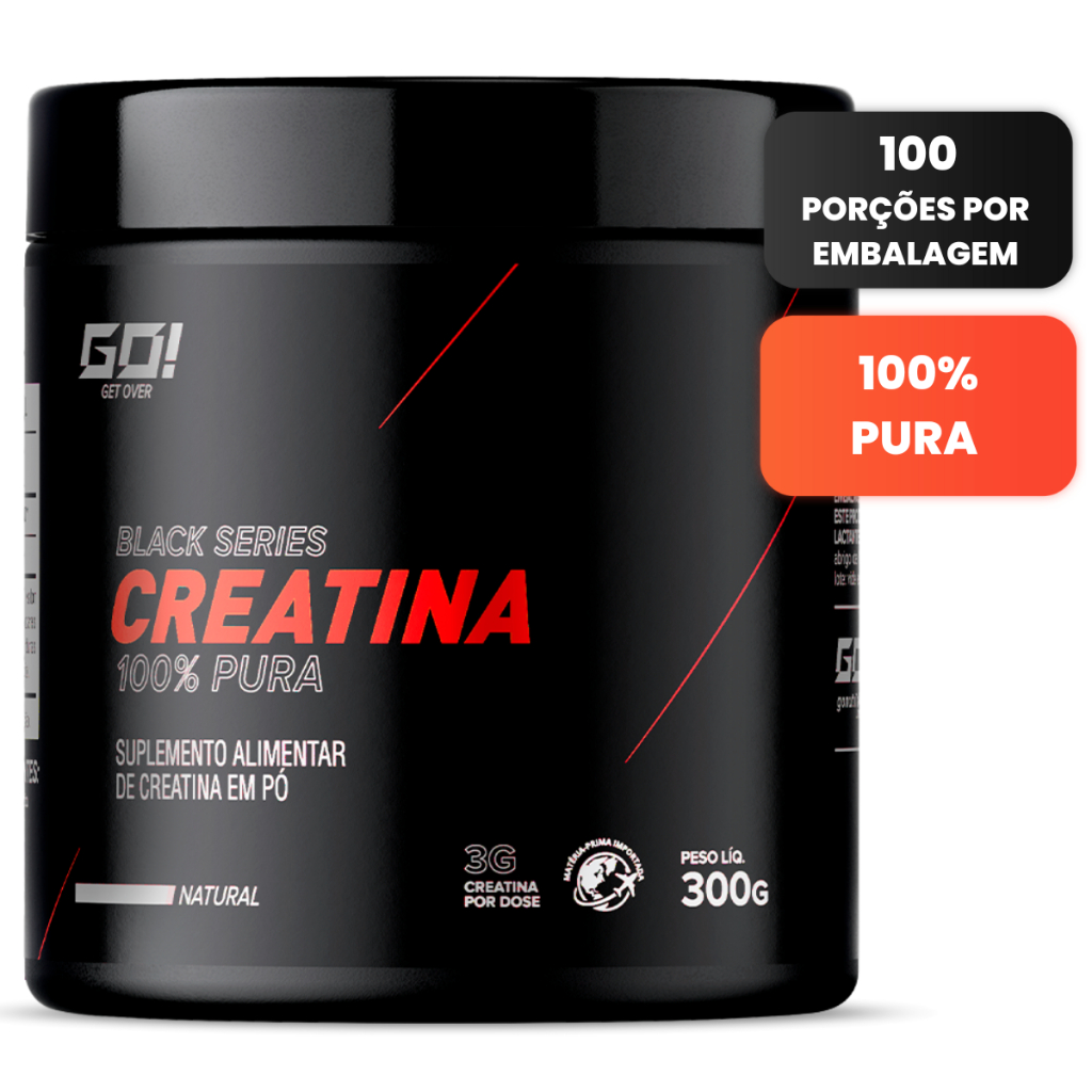 Creatina Monohidratada 100% Pura 300g - GO! Nutrition
