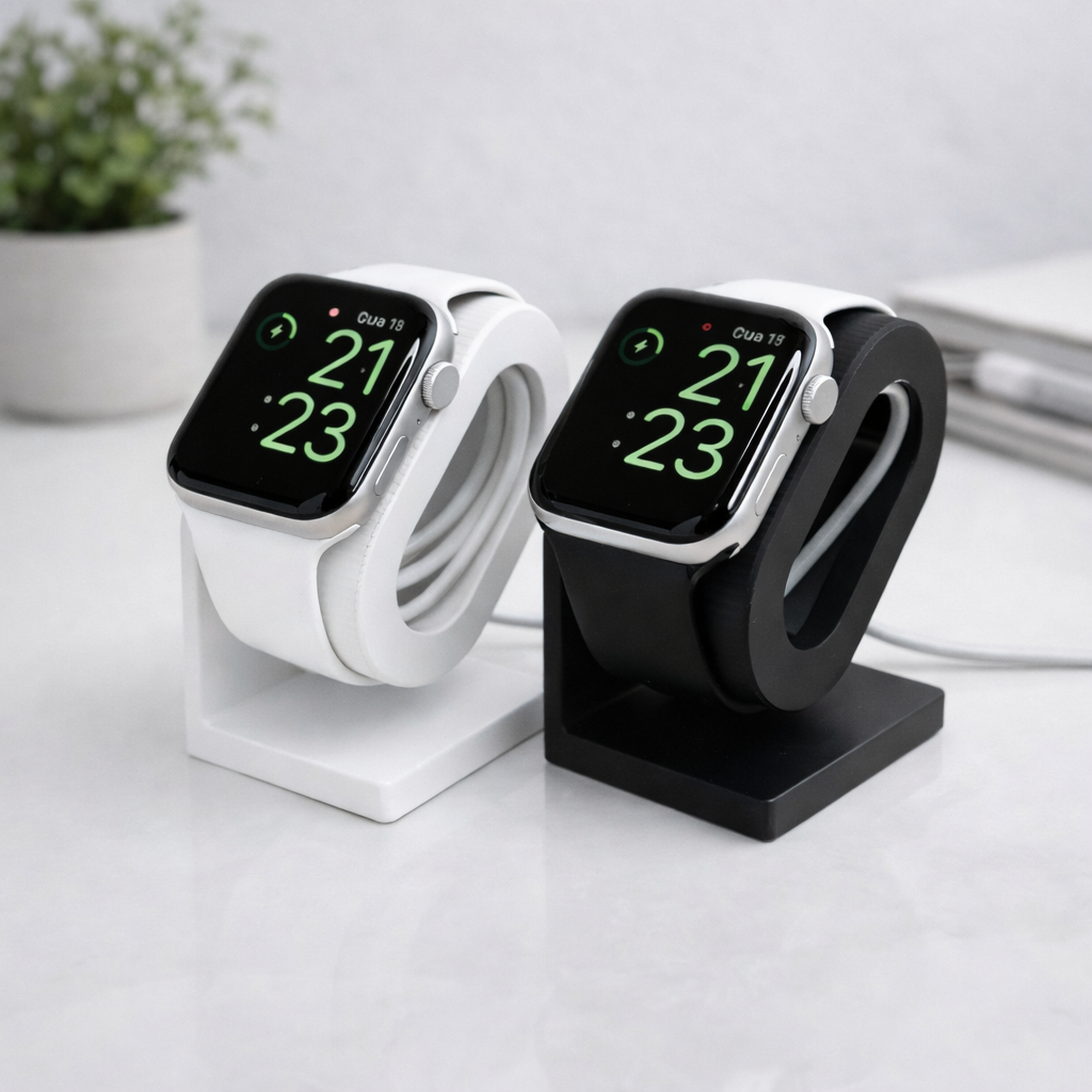 Suporte Carregador Apple Watch Base de Carregamento Magnético Mesa Premium Em PLA Dock Design 3d em Oferta na Shopee