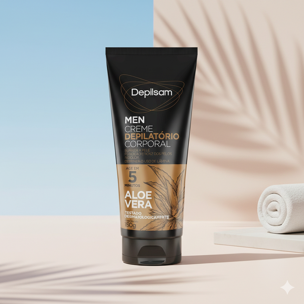 Depilsam Men Creme Depilatório Sport 150g – Depilação Sem Dor em Oferta na Shopee