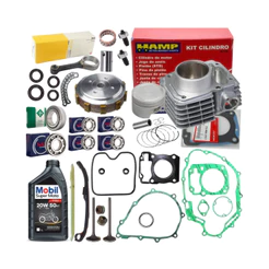 Kit Cilindro Motor Hamp Original Fan 125 2009 Válvulas Biela