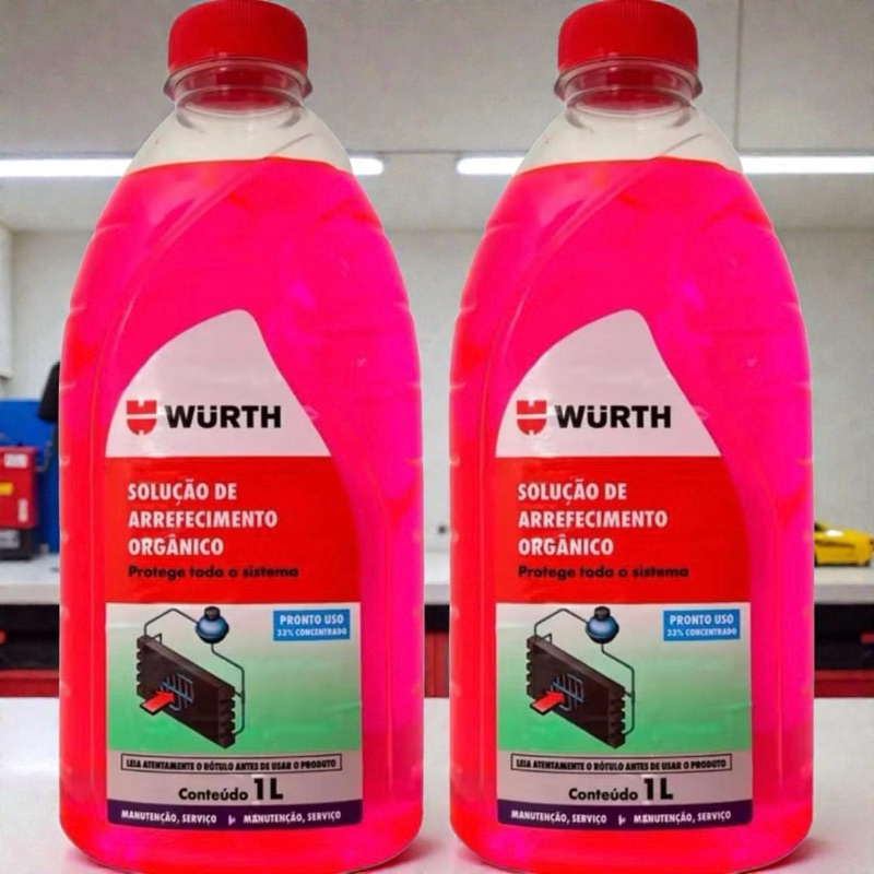 Kit 2x Aditivo de Arrefecimento Wurth Orgânico 1L – Pronto para Uso Promoção
