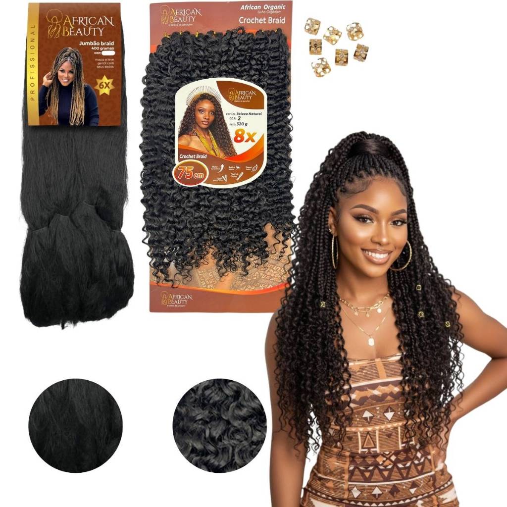 Gypsy Jumbo African Crochet Orgânico Cacheado African Beauty