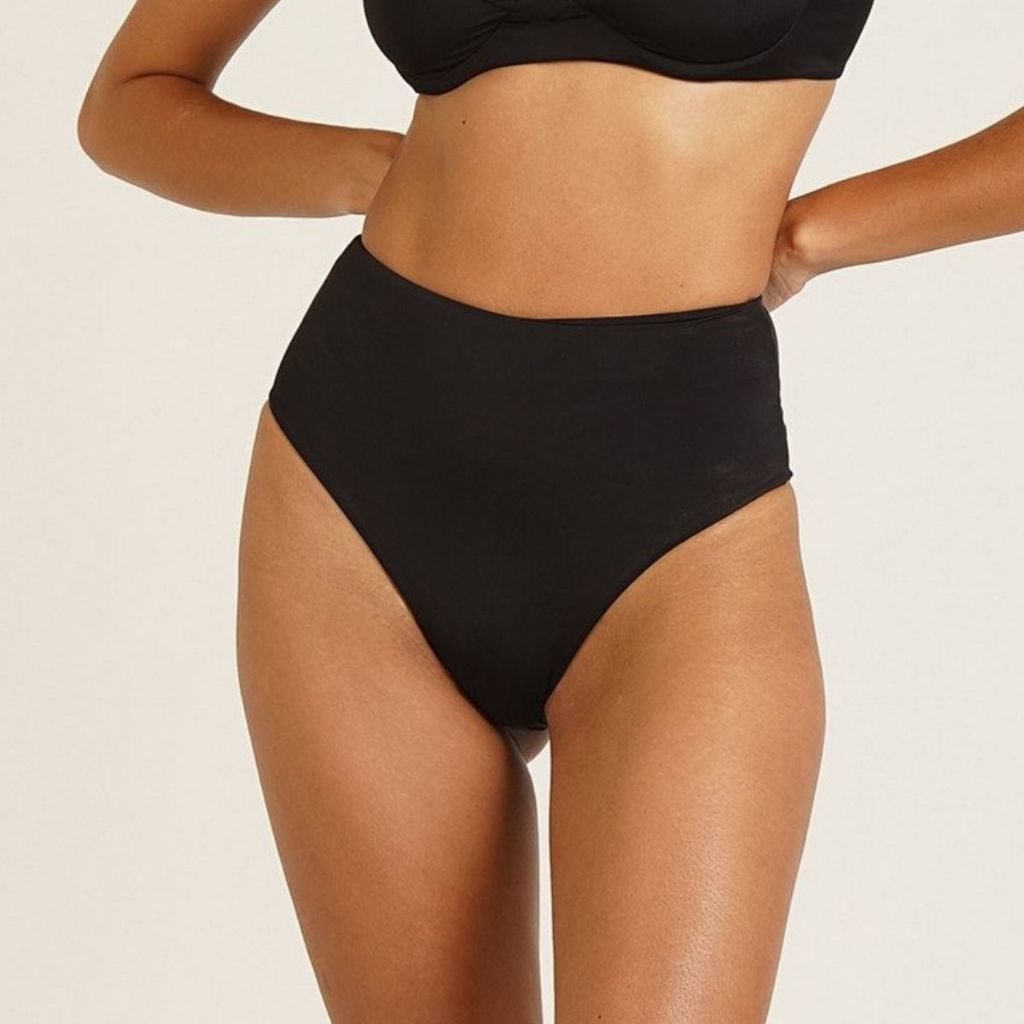 Calcinha de biquíni Hot Pants PRETA, Cintura Alta, Chapa Barriga Toda Forrada Moda Verão na Praia em Oferta na Shopee