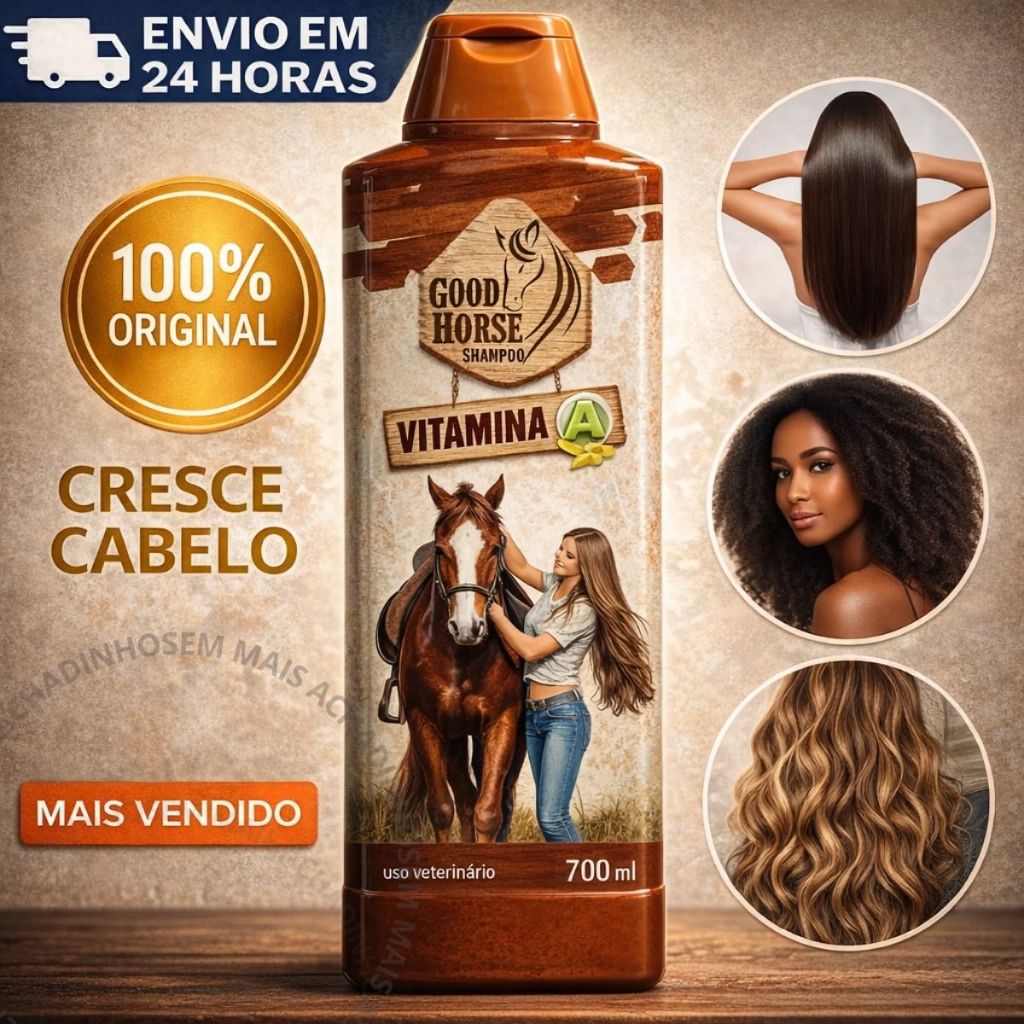 Shampoo Cavalo Good Horse Vitamina A Crescer Cabelo Original Brilho Tiktok em Oferta na Shopee