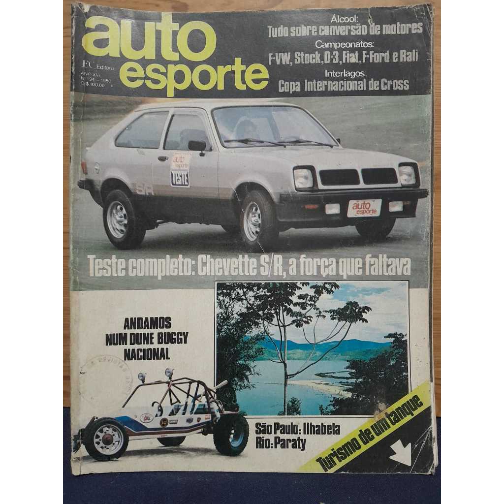 REVISTA AUTO ESPORTE Nº 194 / 1980 / CX AUT34 / SH EDIÇÃO CLÁSSICA DO AUTOMOBILISMO BRASILEIRO DESTAQUE PARA TESTE COMPL