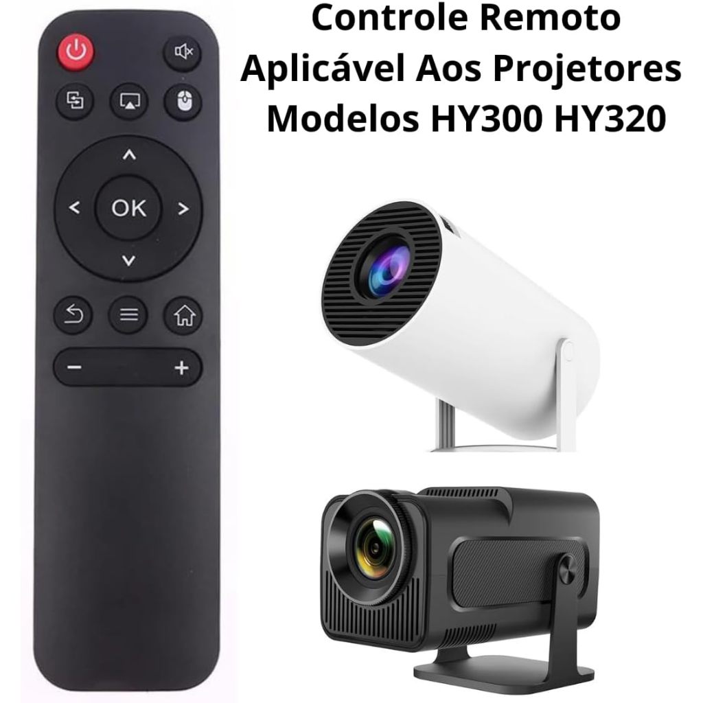 Controle Remoto Mini Projetor Portátil Hy300 Pró Hy320