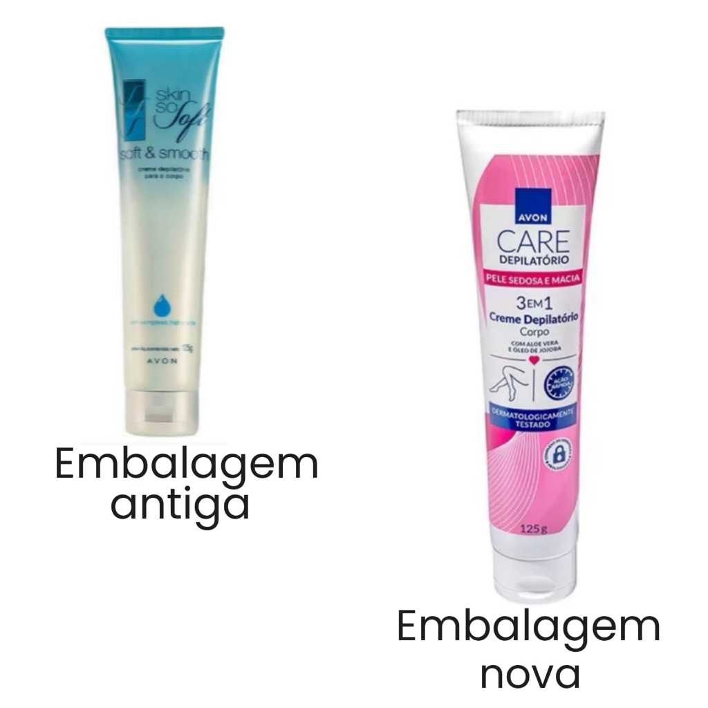 Creme Depilatório Para o Corpo Avon Care 3 em 1 - 125 Gramas - Nova Embalagem