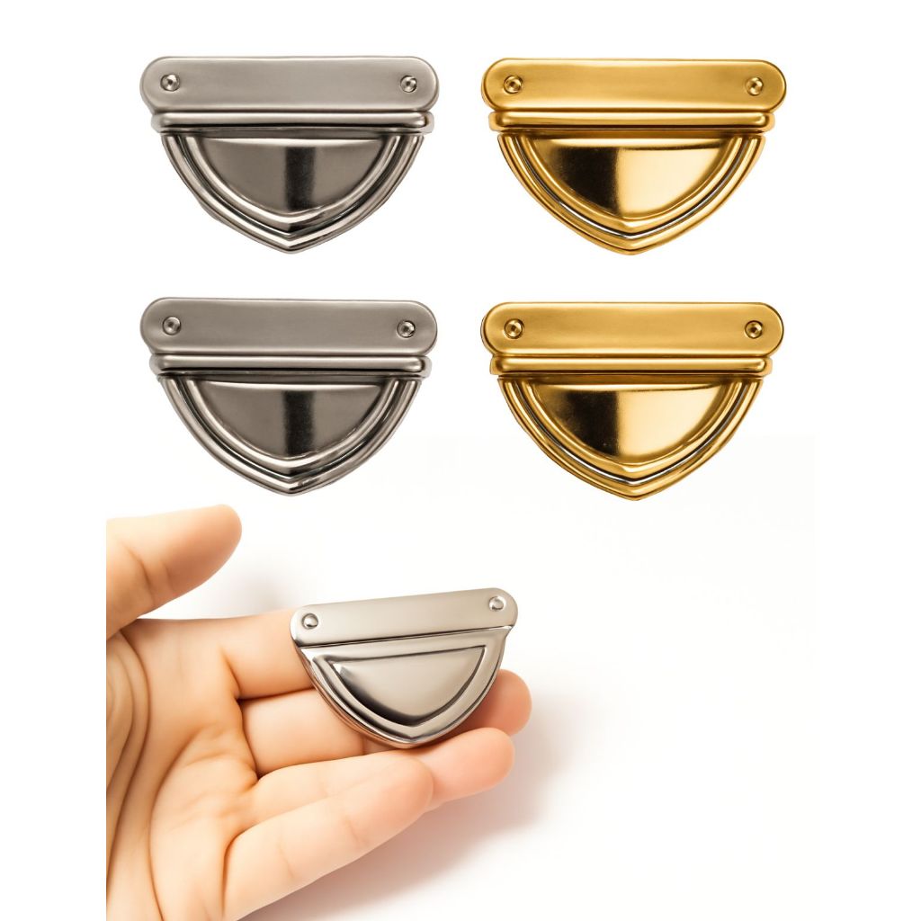 Fecho Tic Tac Para Bolsa Dourado Prateado Kit Crochê Artesanato