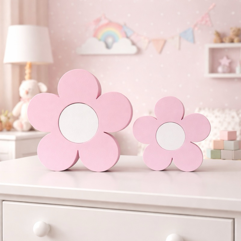Kit 2 Flores Decorativas Infantil – Decoração Quarto Bebê Minimalista Kit 2 Flores Decorativas Infantil – Decoração Quarto Bebê Minimalista