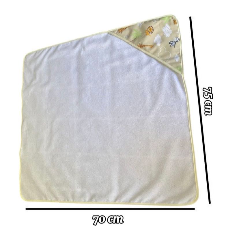 Toalha de Banho Bebê com Capuz em Algodão Macio 70x75cm — imagem 2 de 2