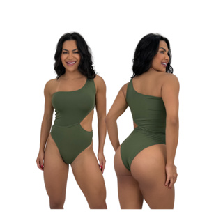 Body Maiô Virgínia Decote Lateral Poliamida Um Ombro Moda Praia Bory bori Blogueira Fitness Verão KZ em Oferta na Shopee
