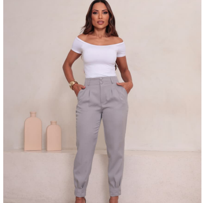 Calça Feminina alfaiataria Cenoura   - Disponiveis em Varias Cores e Tamanhos P, ao, GG em Oferta na Shopee