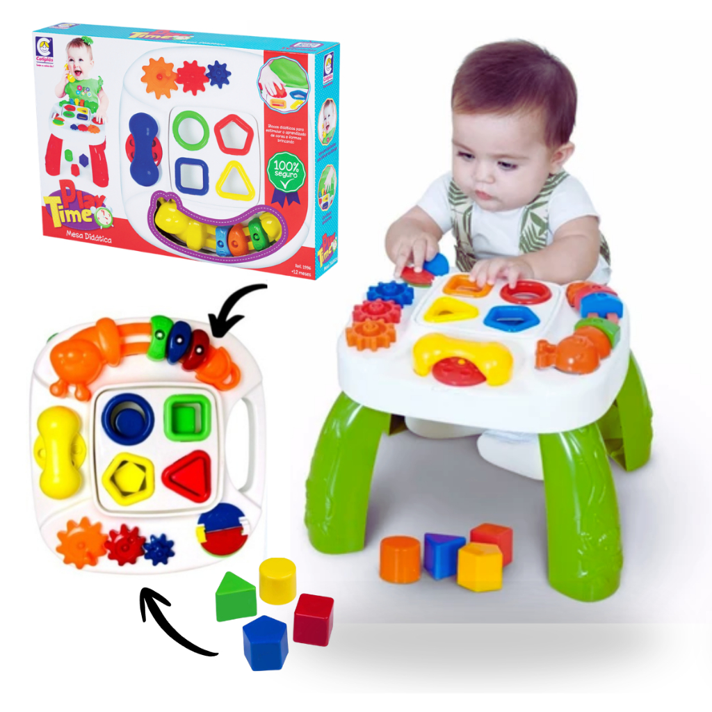 Mesa Infantil Divertida Mesinha Bebe Didatica Play Time Cotiplas Educacional Atividades Pedagogicas