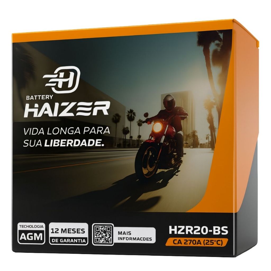 Bateria Moto Yamaha Royal Star 1300 12V 20Ah Hzr20-Bs Haizer