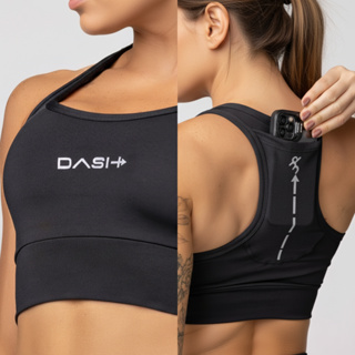 Top Fitness Alta Sustentação Nadador com Bolso nas Costas UV50+ Secagem Rápida (P M G) em Oferta na Shopee