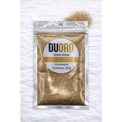 20g Glitter Poliéster Colors Fino Champagne Para Decorações, Artesanato e Unhas