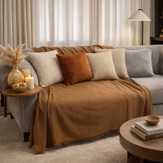 Manta 2,10 x 1,20 para sofá Capa Protetora Colcha Coberta 100% Algodão em Oferta na Shopee