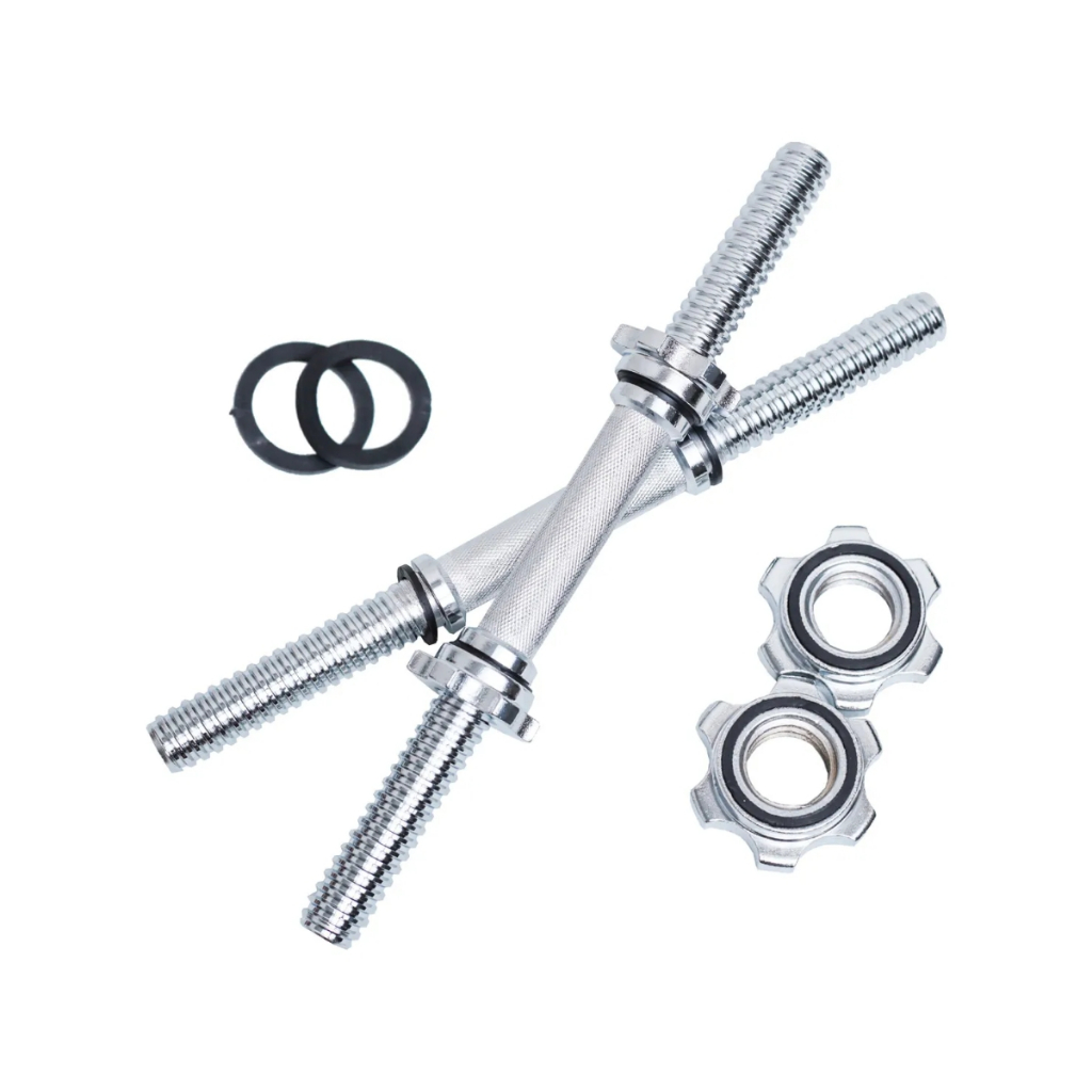 Par de Halteres Barra com Rosca Dumbell 4Fitness Tamanho:40cm — imagem 2 de 2