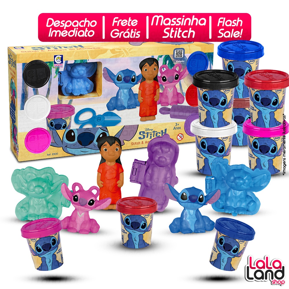 Kit Massinha Lilo & Stitch e Amigos Angel Disney Brinquedo Cotiplás Original Disney C/ Forminhas em Oferta na Shopee