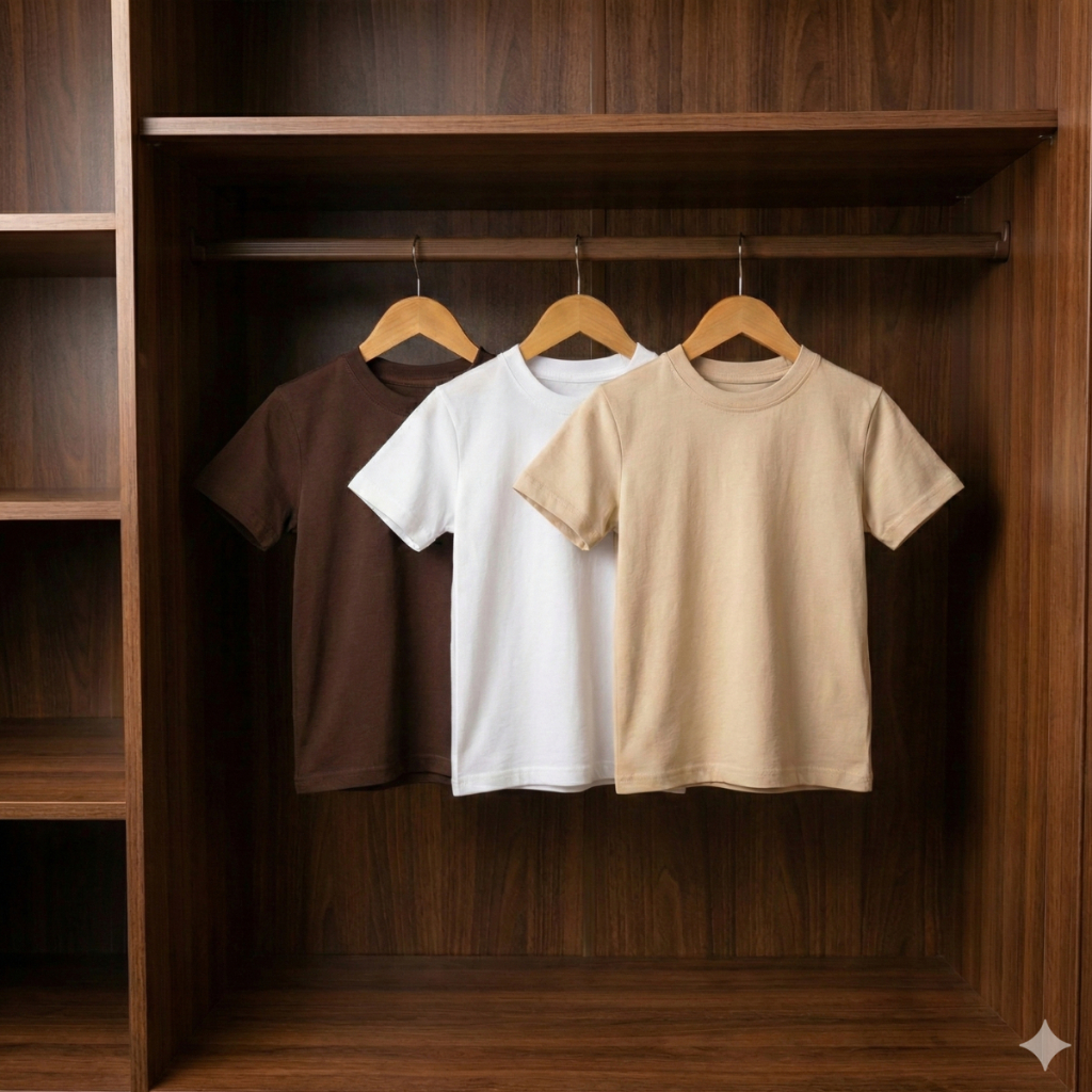 Kit 3 Camisetas Infantil MiniTrend Comfort Pro - Básica Versátil Para Escola