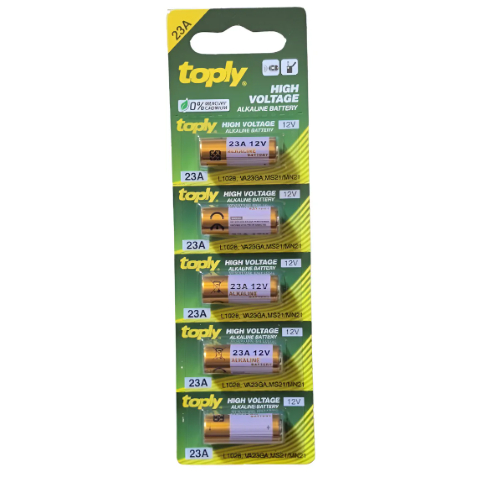 Bateria Pilha Alkaline 23a 12v - Cartela Com 5 Unidades. em Oferta na Shopee