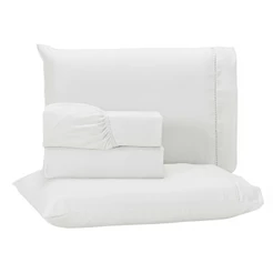 Jogo de Lençol 4 Peças 400 Fios Micropercal Cama Solteiro Casal Queen e King