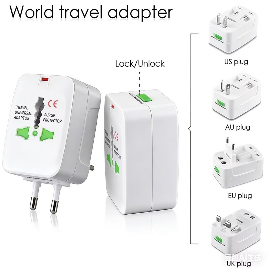 Adaptador de Tomada Universal  AUS/NZ/EUA/UK/USA