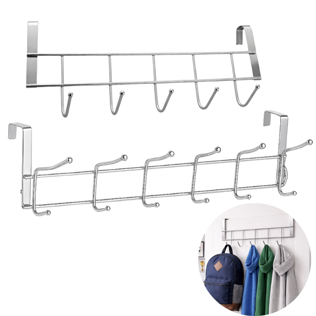 Suporte Pendurar Roupa 5/12 Ganchos Toalha Porta Cabide Cabideiro Organização Quarto ENVIO IMEDIATO