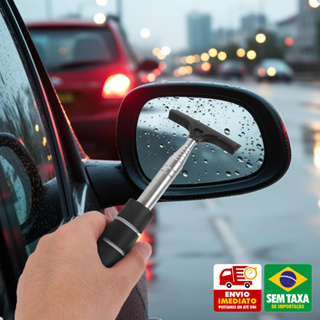 Limpador de Espelho Retrovisor Carro Rodo Telescópico Limpeza Vidro Automotivo Portátil 96cm em Oferta na Shopee