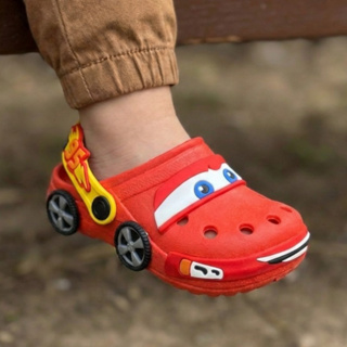 Sandália Papete Infantil Menino Vermelho Carro Rodinha Divertido Leve e Confortável em Oferta na Shopee