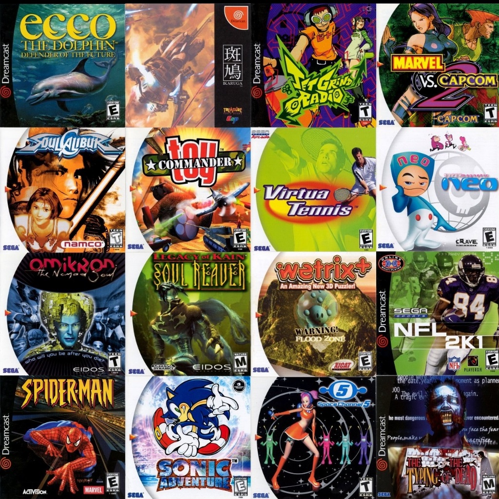 Kit Capa Encarte Frontal+Traseira+Inlay+Caixa Acrilica Jogo Dreamcast A sua Escolha!