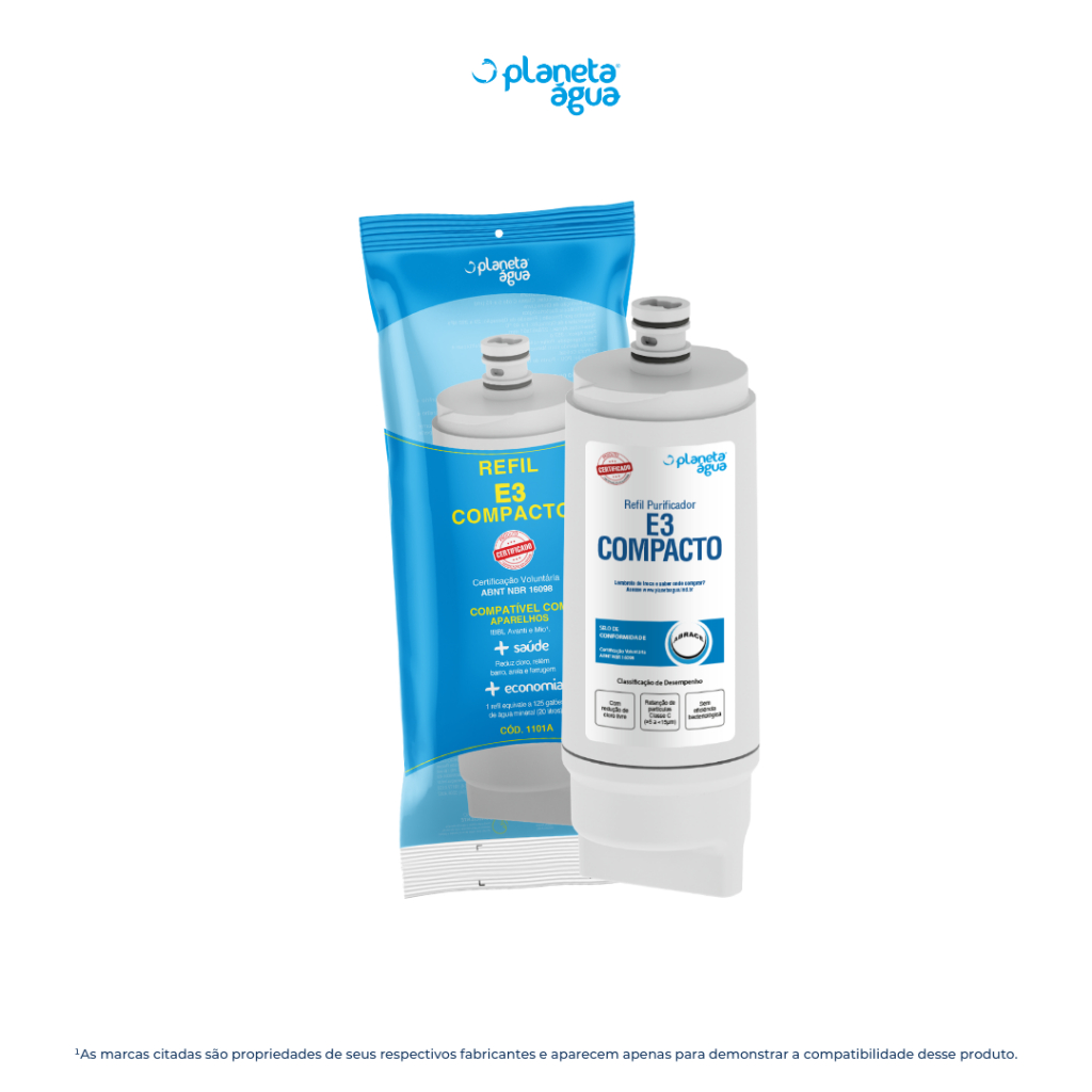 Refil E3 Compacto 1101a Para Purificador Ibbl Avanti Mio Planeta Água