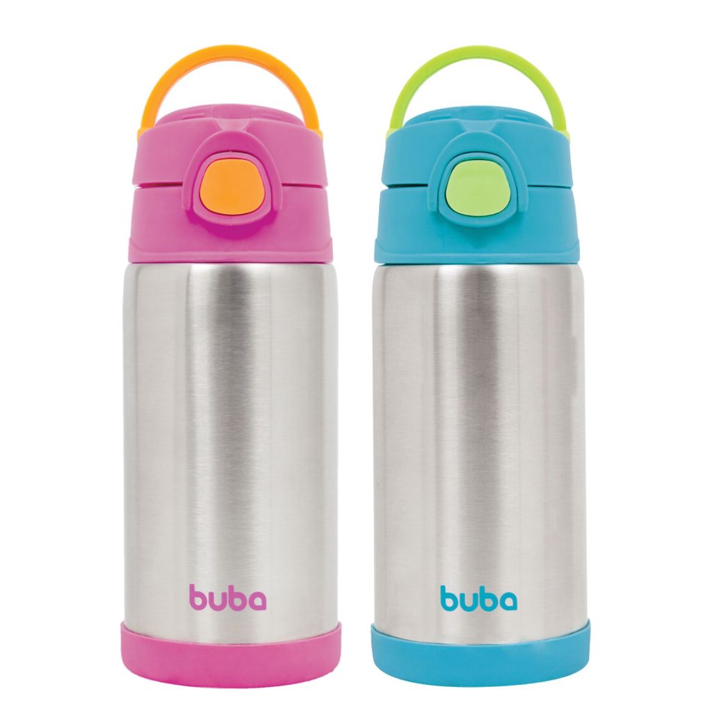 Garrafa Térmica Infantil Bebê 400ml Bpa Free Canudo Buba em Oferta na Shopee