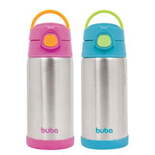 Garrafa Térmica Infantil Bebê 400ml Bpa Free Canudo Buba em Oferta na Shopee