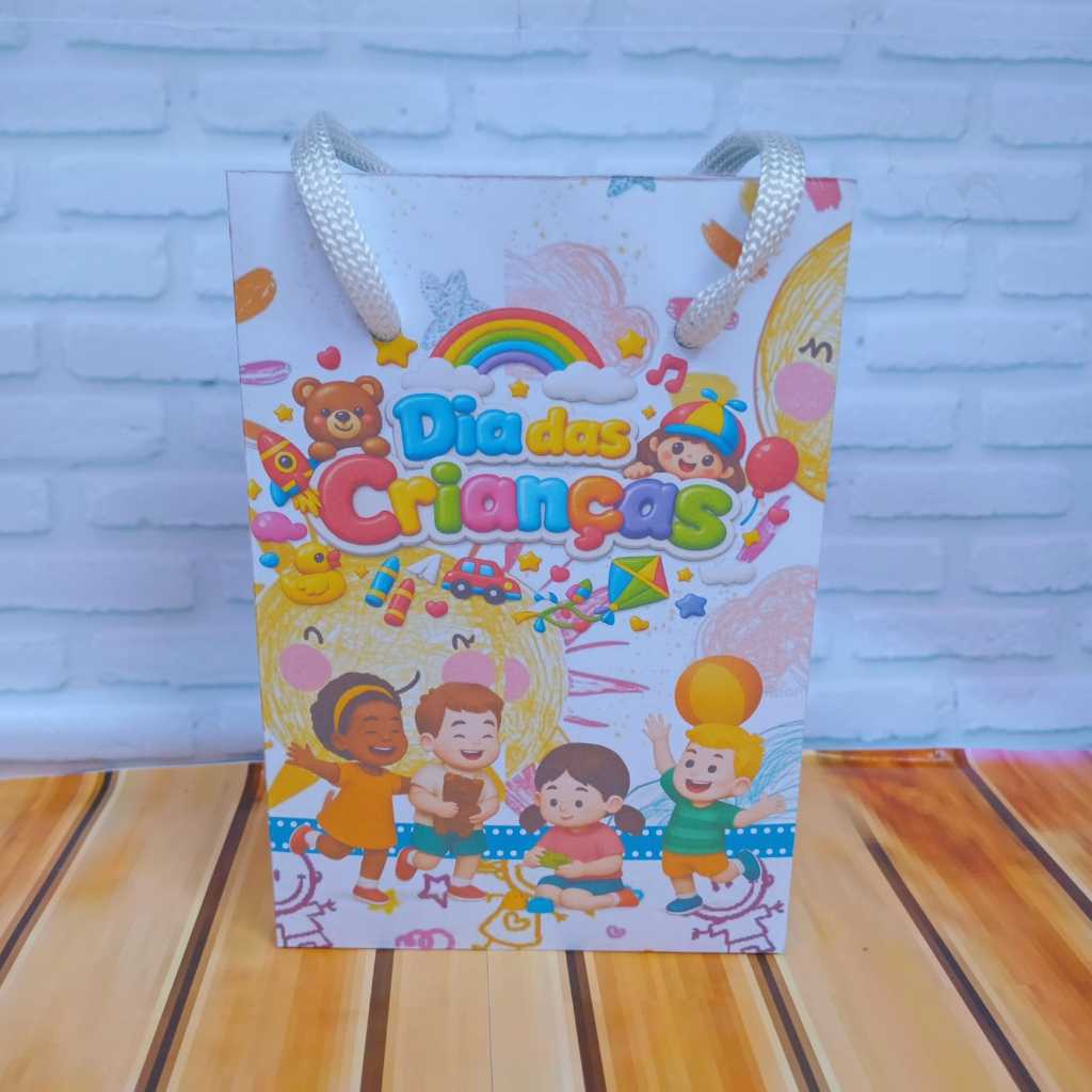 Sacolinha Surpresa Dias das Crianças Festa Infantil lembrancinha Surpresa -PEGUE E MONTE-