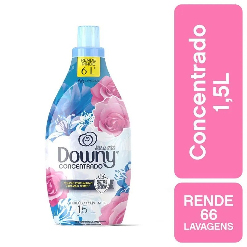 Amaciante Roupa Concentrado Downy Brisa Verão 1.5 Litro P&G