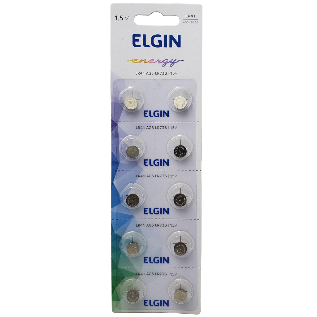 10x Bateria Pilha Lr41 Ag3 Lr736 - Elgin em Oferta na Shopee