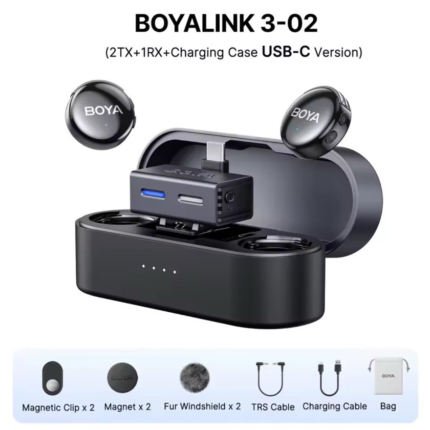 Microfone De Lapela Boya Boyalink 3 Iphone/android Preto