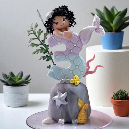 vela biscuit sereia/ vela aniversário sereia/ vela personalizada sereia/ topo de bolo sereia