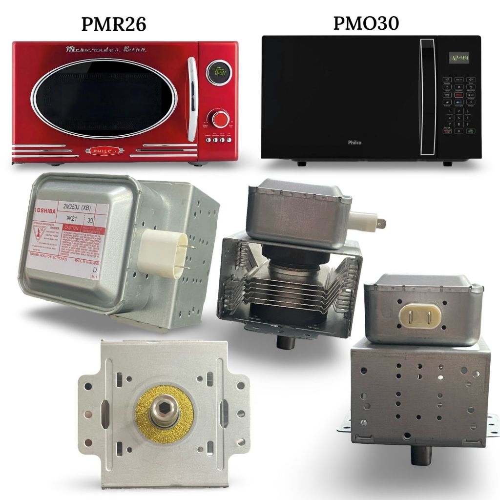 Peça Interna Microondas PMR26 / PMO30 Magnetron Toshiba 2M253J