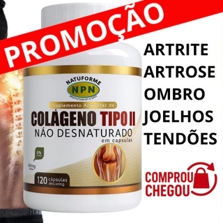 Colágeno Tipo 2 Não Desnaturado Articulação 120 Cápsulas 500mg Natuforme Envio imediato em Oferta na Shopee